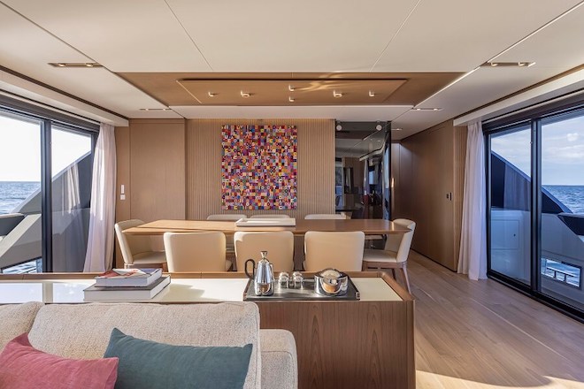IdeaeItalia menangani interior Ferretti Yachts 1000. Image: Ferretti Group